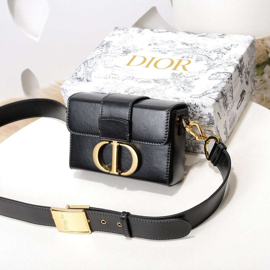Dior 30 Montaigne Flap Shoulder Crossbody Bag with CD Clasp and Adjustable Leather Strap (24 x 17 x 8) cm